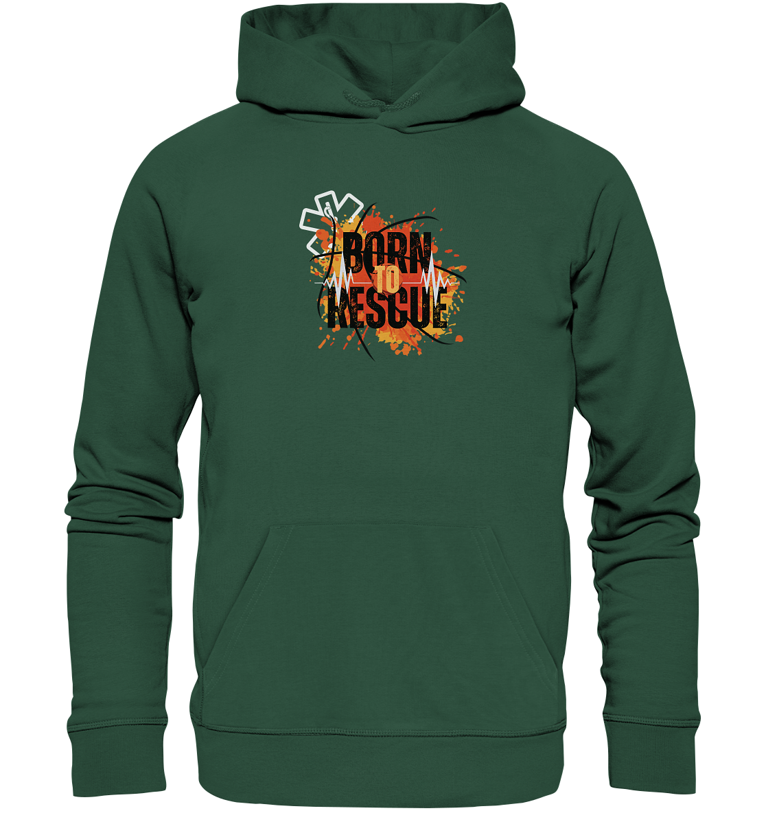 Born to rescue - Organic Basic Hoodie