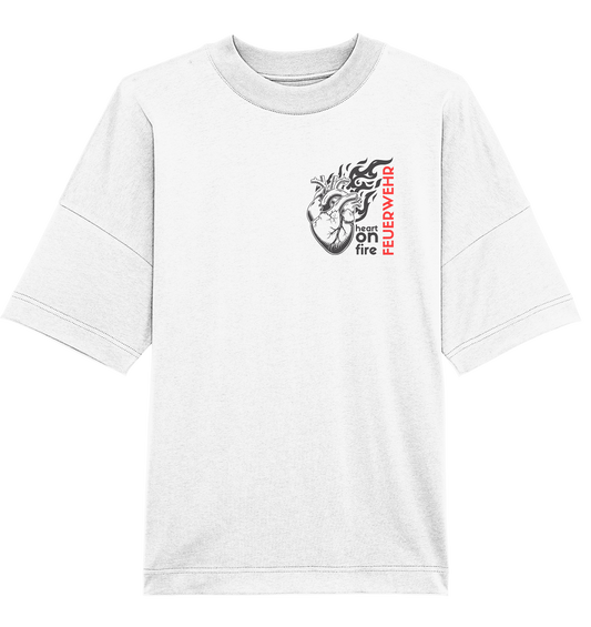 Heart on fire - Organic Oversize Shirt