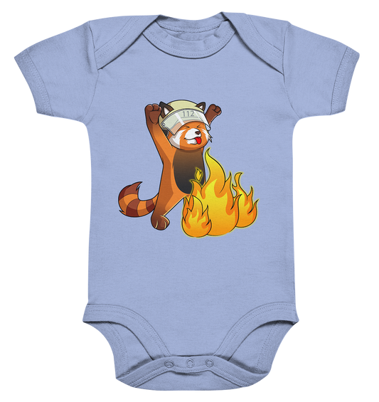 Der rote Feuerwehrpanda "MELO" - Organic Baby Bodysuite